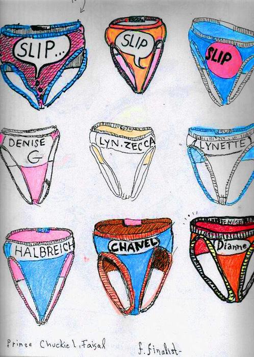 9 Panties Flying In Formation