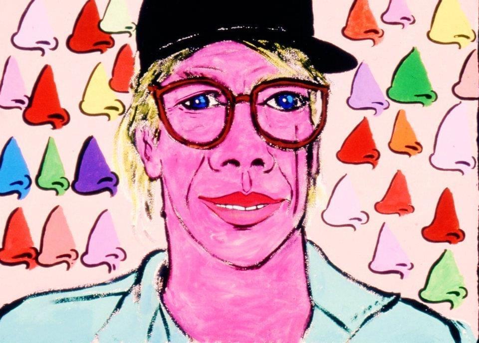 Self Portrait with colored noses / 1984 MacDowell artworks  also art on reverse. 