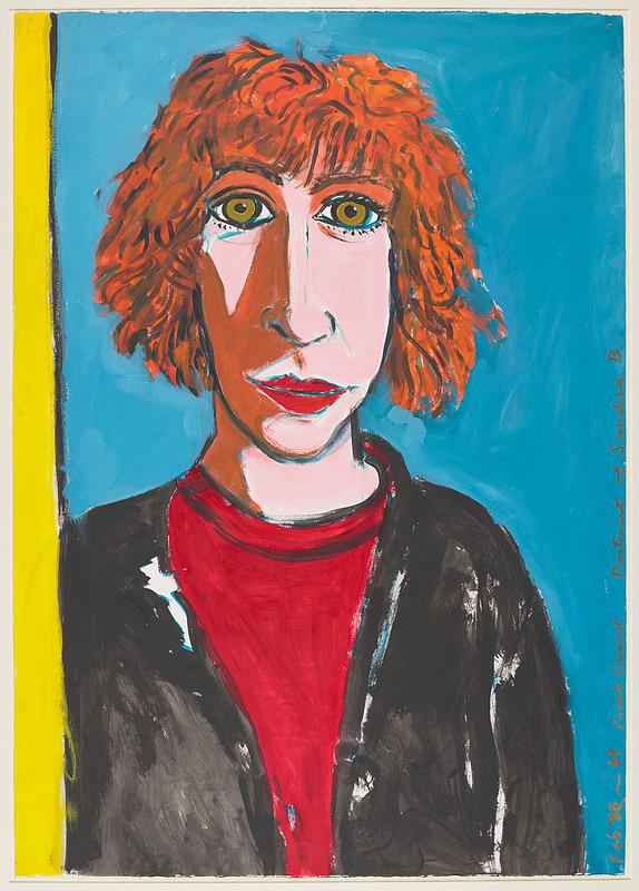 Portrait of a woman with red hair ( from a bottle) a companion briefly in 1990’s 